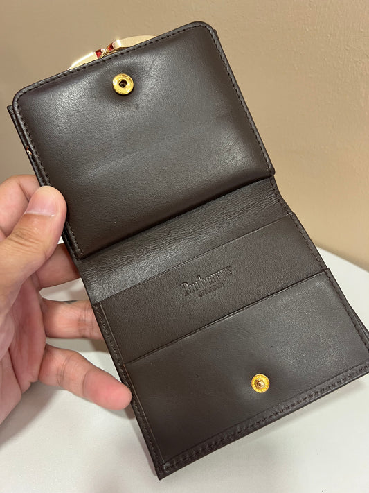 BURBERRYS Vintage Check Wallet Canvas Beige